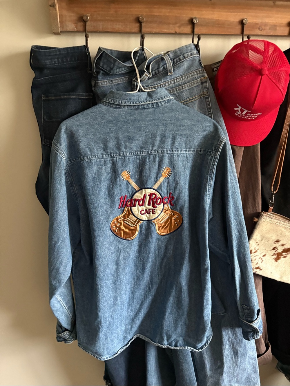 Hard Rock Cafe Blue Denim Shirt